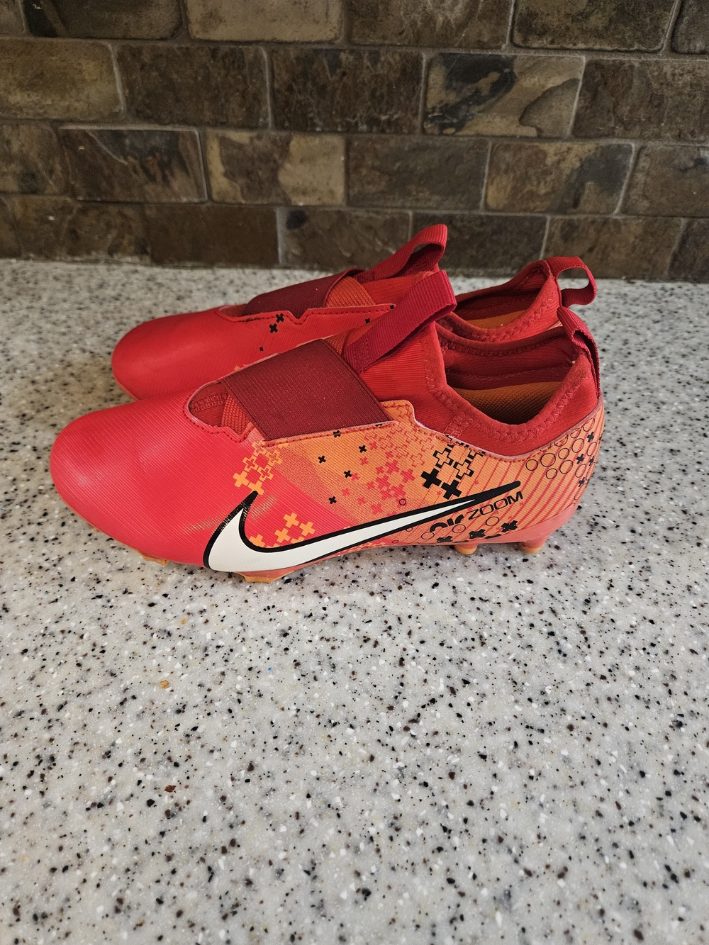 Nike Kids Red and Orange Soccer Cleats